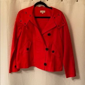 NWOT Loft Orange Pea Coat